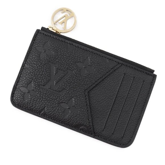 LOUIS VUITTON Card Case Porto Cult Romy Monogram Empreinte Leather Noir M81883 - Picture 1 of 8